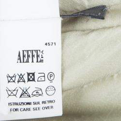 Pre Owned Alberta Ferretti Pistachio Green Linen Ruched Strapless Maxi Dress M