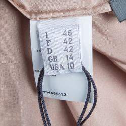 Pre Owned Alberta Ferretti Multicolor Floral Print Pleated Sleeveless Cross Back Dress L