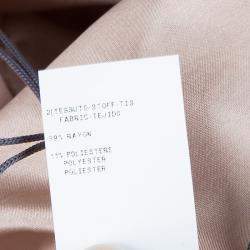 Pre Owned Alberta Ferretti Multicolor Floral Print Pleated Sleeveless Cross Back Dress L