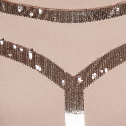 Pre Owned Alberta Ferretti Pink Embellished Crepe Sleeveless Mini Dress M