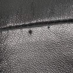 Pre Owned Alberta Ferretti Black Leather Midi Dress M