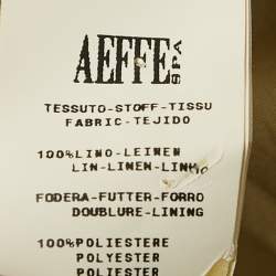 Pre Owned Alberta Ferretti Light Green Linen Gathered Strapless Maxi Dress M