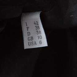 Alberta Ferretti Black and Gold Embellished Felted Wool Stand Collar Overcoat M