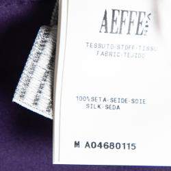 Alberta Ferretti Purple Ruched Silk One Shoulder Evening Gown S