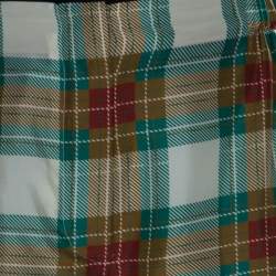 Pre Owned Alberta Ferretti Multicolor Plaid Silk High Waist Trousers M