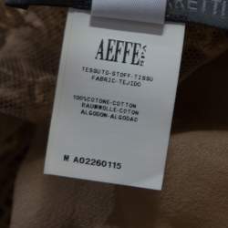 Alberta Ferretti Beige Chiffon and Lace Overlay Top S 
