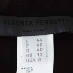 Alberta Ferretti Black Silk Waist Tie Detail Maxi Skirt M