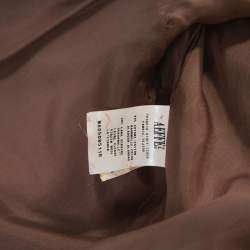 Alberta Ferretti Brown Tweed Short Blazer and Knee Length Skirt Set S