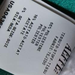 Alberta Ferretti Green Lurex Jacquard Fringed Detail Gown M