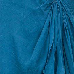 Pre Owned Alberta Ferretti Blue Silk Chiffon Maxi Skirt M