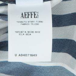 Alberta Ferretti Multicolor Print Sheer Sleeve Silk Blouse M
