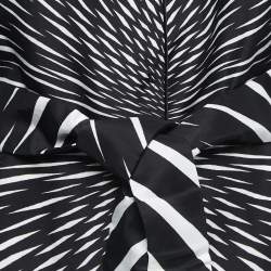 Alberta Ferretti Black/White Abstract Printed Silk Shirt M