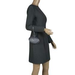 Pre Owned Alberta Ferretti Grey Satin Clutch