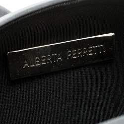 Pre Owned Alberta Ferretti Grey Satin Clutch
