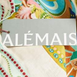 ALEMAIS Multicolor Printed Ramie Pinball Shirt Dress L