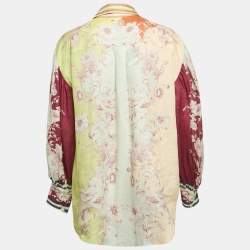 Alemais Multicolor Printed Linen Button Front Shirt M