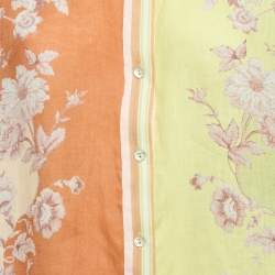 Alemais Multicolor Printed Linen Button Front Shirt M