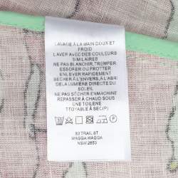 Alemais Green Olivia Floral Print Linen Shirt Maxi Dress M