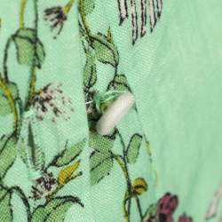Alemais Green Olivia Floral Print Linen Shirt Maxi Dress M