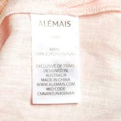 Alemais Multicolor Floral Print Linen Shirt and Trousers Set L