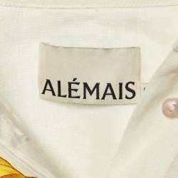 Alemais Multicolor Floral Print Linen Shirt and Trousers Set L