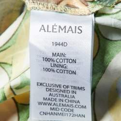 Alemais Multicolor Printed Cotton Dreamer Long Pool Dress M