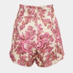 Alemais Multicolor Printed Linen Shorts M