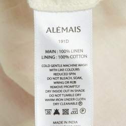 Alemais Pink Printed Linen Juno Mini Dress M