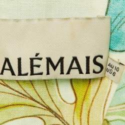 Alemais Multicolor Floral Print Linen Janis Belted Shirt M