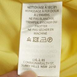 Pre Owned Alemais Lemon Yellow Floral Print Satin Maxi Dress M