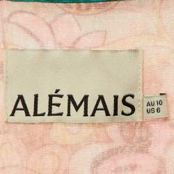 Pre Owned Alemais Multicolor Floral Print Ramie Dreamer Shirt Dress M