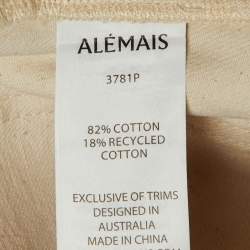 Pre Owned Alemais Ecru Denim Sylvie Straight Fit Jeans S/Waist 28"