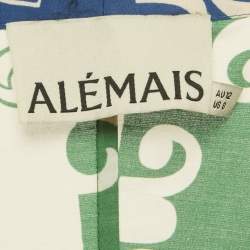 Pre Owned Alemais Multicolor Printed Louise Tie Waist Cotton Maxi Dress M