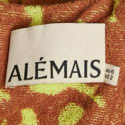  مملوكة مسبقًا Alemais Yellow/Brown Print Terry Cotton Set S