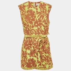 مملوكة مسبقًا Alemais Yellow/Brown Print Terry Cotton Set S