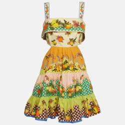 Pre Owned Alemais Multicolour Lemonis Print Cut Out Mini Dress M