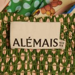 Pre Owned Alemais Multicolour Lemonis Print Cut Out Mini Dress M