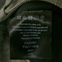 Pre Owned Alessandra Rich Grey Corset Top and Skirt Set XS