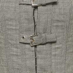 Pre Owned Alessandra Rich Grey Corset Top and Skirt Set XS