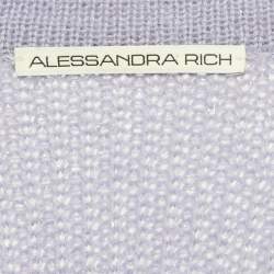 Pre Owned كارديغان أليساندرا ريتش صوفي مخلوط بزخرفة فيونكة بنفسجي مقاس صغير (سمول)