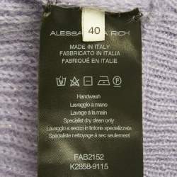 Pre Owned كارديغان أليساندرا ريتش صوفي مخلوط بزخرفة فيونكة بنفسجي مقاس صغير (سمول)