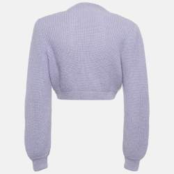 Pre Owned كارديغان أليساندرا ريتش صوفي مخلوط بزخرفة فيونكة بنفسجي مقاس صغير (سمول)