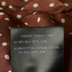 مملوكة مسبقًا فستان أليساندرا ريتش بني منقط حرير مطوي ماكسي مقاس وسط (ميديم)