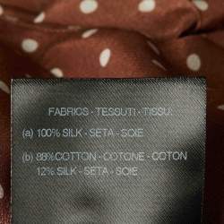 مملوكة مسبقًا فستان أليساندرا ريتش بني منقط حرير مطوي ماكسي مقاس وسط (ميديم)