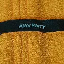Alex Perry Orange Stretch Crepe Lee Midi Dress M