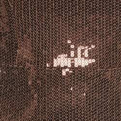 Pre Owned فستان أليكس بيري بورتريه قصير بدون أكمام من الترتر بني متوسط الحجم