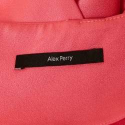 Alex Perry Pink Satin Top and Draped Skirt Set S