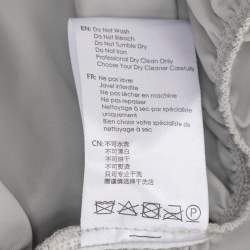 Pre Owned Alex Perry Grey Stretch Knit Ruched Column Long Dress S