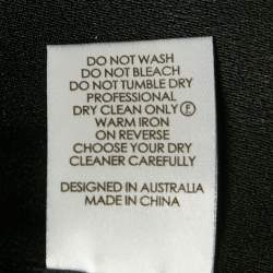 Pre Owned Alex Perry Black Sequin Fish Cut Gown M