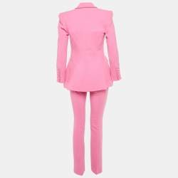 Pre Owned Alex Perry Pink Crepe 3 Piece Set S